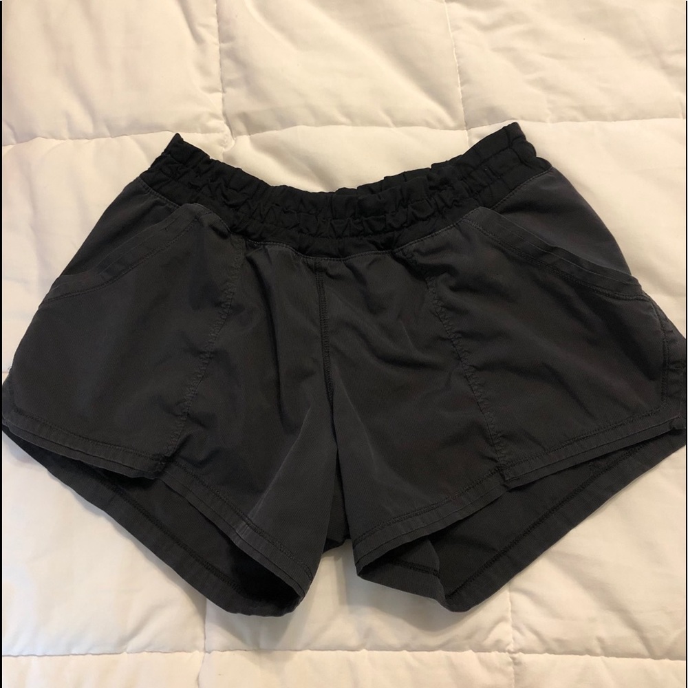 rare lululemon black “box” shorts